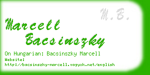 marcell bacsinszky business card